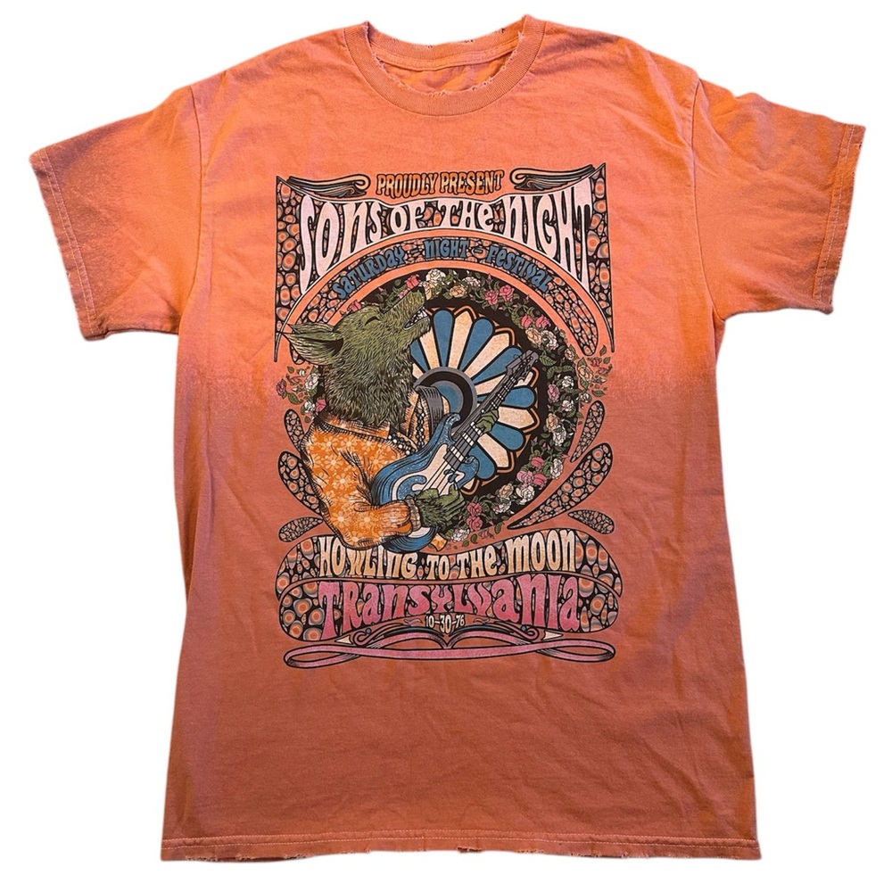 Vintage-Inspired “Sons of the Night” Graphic Tee - Trust the Universe - Size M